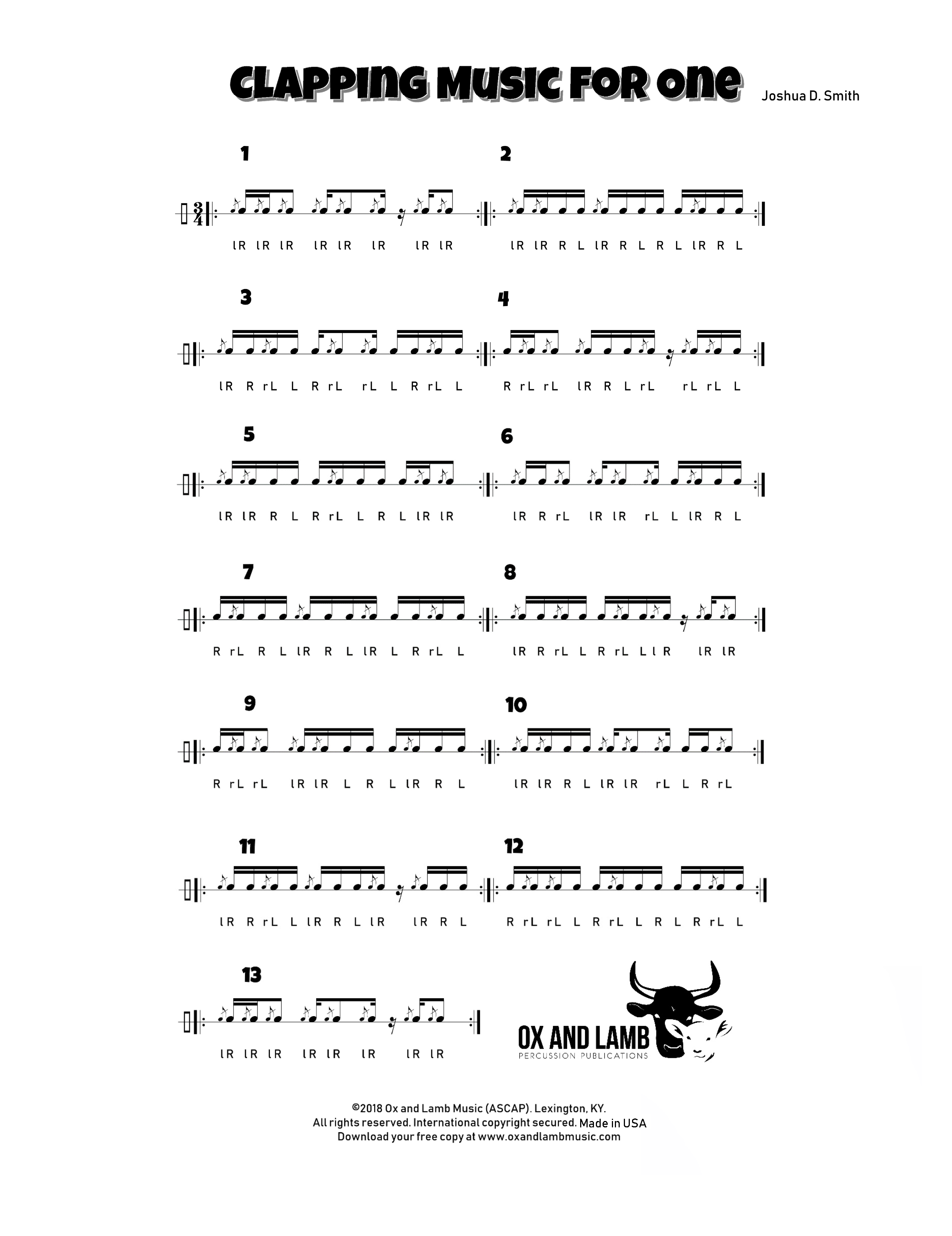 Clapping Music Sheet Music | vlr.eng.br